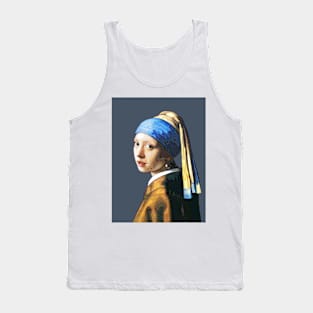 A girl with a pearl earring pop art Tank Top